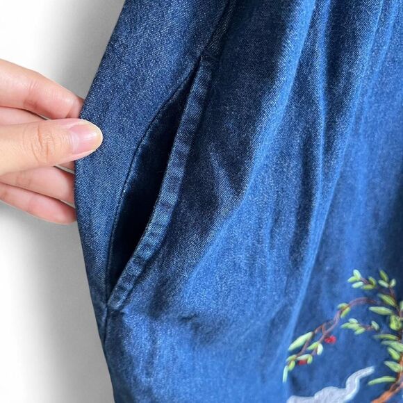 Bechamel Embroidered Denim Dress - Picture 4 of 8